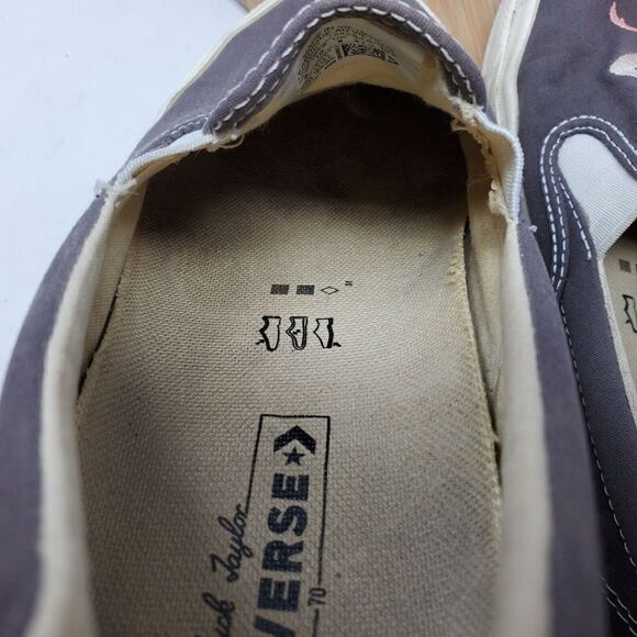 Converse Chuck Taylor 70 Shoes Womens 10 Grey Flamingo Slip On Sneakers - Picture 14 of 15